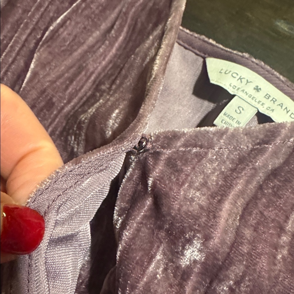 Lucky Brand Mauve Velvet Midi Dress - Picture 4 of 8